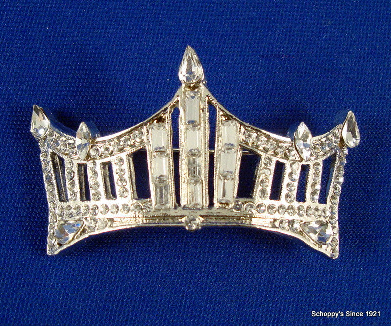 Rhinestone Crown Pin: An Instant Pageant Classic-Pageant-Schoppy&