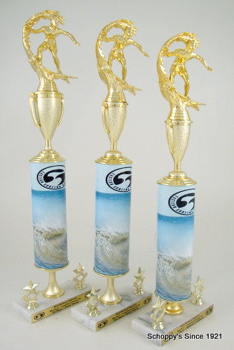 Jersey Wave Original Metal Roll Column Trophy-Trophies-Schoppy&