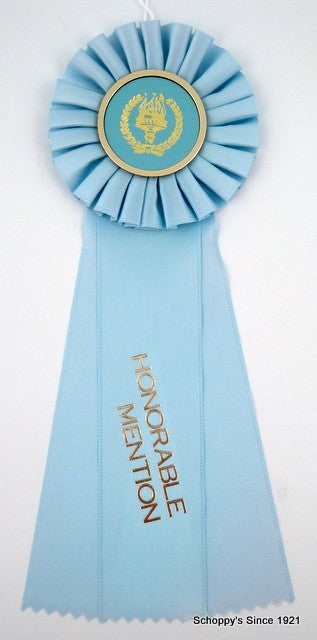 Single Large Rosette Ribbons - First thru Sixth, Honorable Mention, Best of Show-Ribbon-Schoppy&