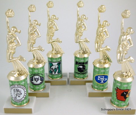 Cheer Trophy with Custom Round Column-Trophies-Schoppy&