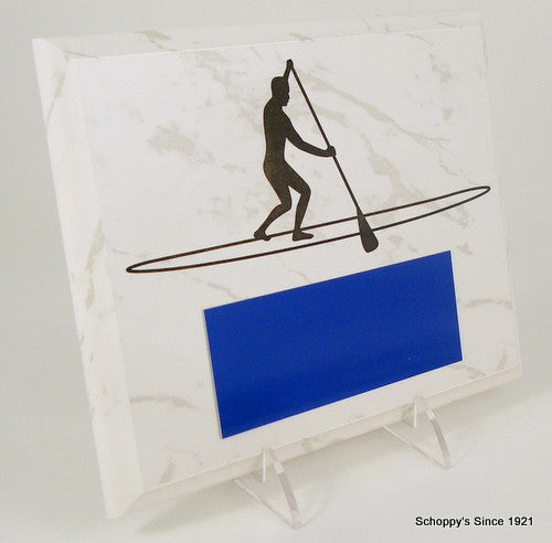 Paddleboard White Marbled Plaque-Plaque-Schoppy&