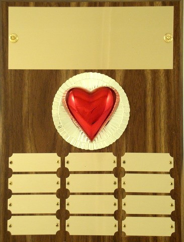 Perpetual Plaque with Heart Figure- 12 plate - 9 x 12-Plaque-Schoppy's Since 1921
