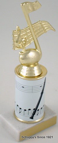 Recorder Trophy with Custom Round Column-Trophies-Schoppy&