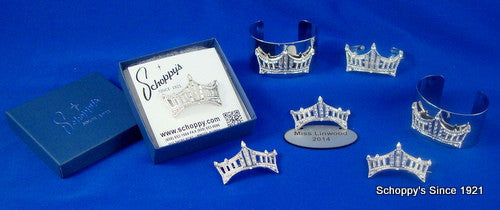 Rhinestone Crown Bracelet-Pageant-Schoppy&