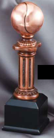 Tennis Electroplated Pedestal Resin Trophy-Trophies-Schoppy's Since 1921