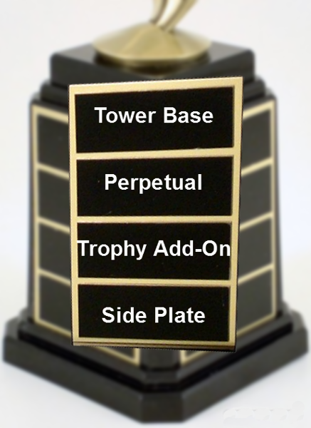 Tower Base Perpetual Trophy Add-On Side Plate-Trophy-Schoppy&