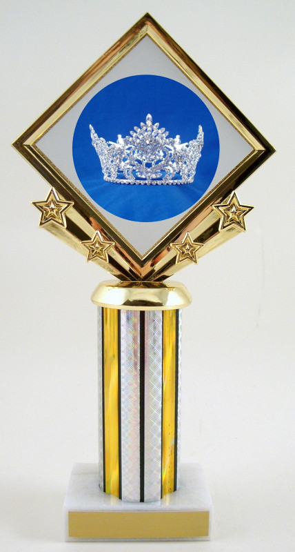 Pageant Diamond Star Column Trophy-Trophy-Schoppy&