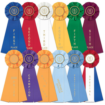Single Large Rosette Ribbons - First thru Sixth, Honorable Mention, Best of Show-Ribbon-Schoppy's Since 1921