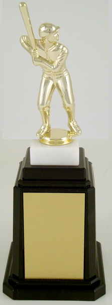 Baseball Player Figure Tower Base Trophy-Trophy-Schoppy&