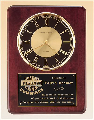 American Walnut Clock with Rosewood Piano Finish BC98-Clock-Schoppy's Since 1921