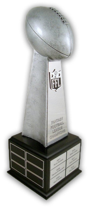 Fantasy Football Championship Perpetual Trophy on Black Wood Base –  Schoppy's Since 1921