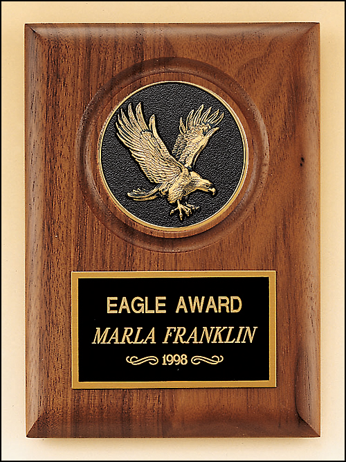 Detailed Eagle Cast Medallion Plaque 5" x 7" - Made in the USA