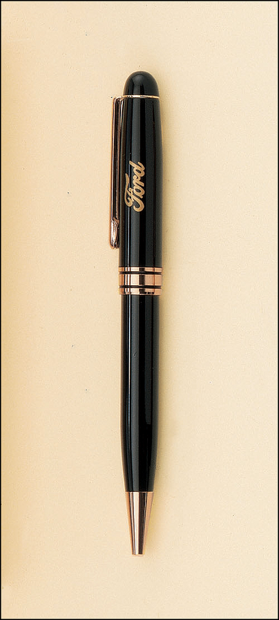 Euro Pen - Black with Gold accents-Pen-Schoppy's Since 1921