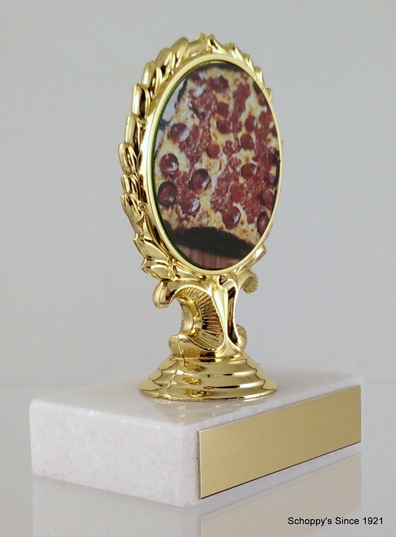 Pizza Logo Trophy On Marble Base-Trophy-Schoppy&
