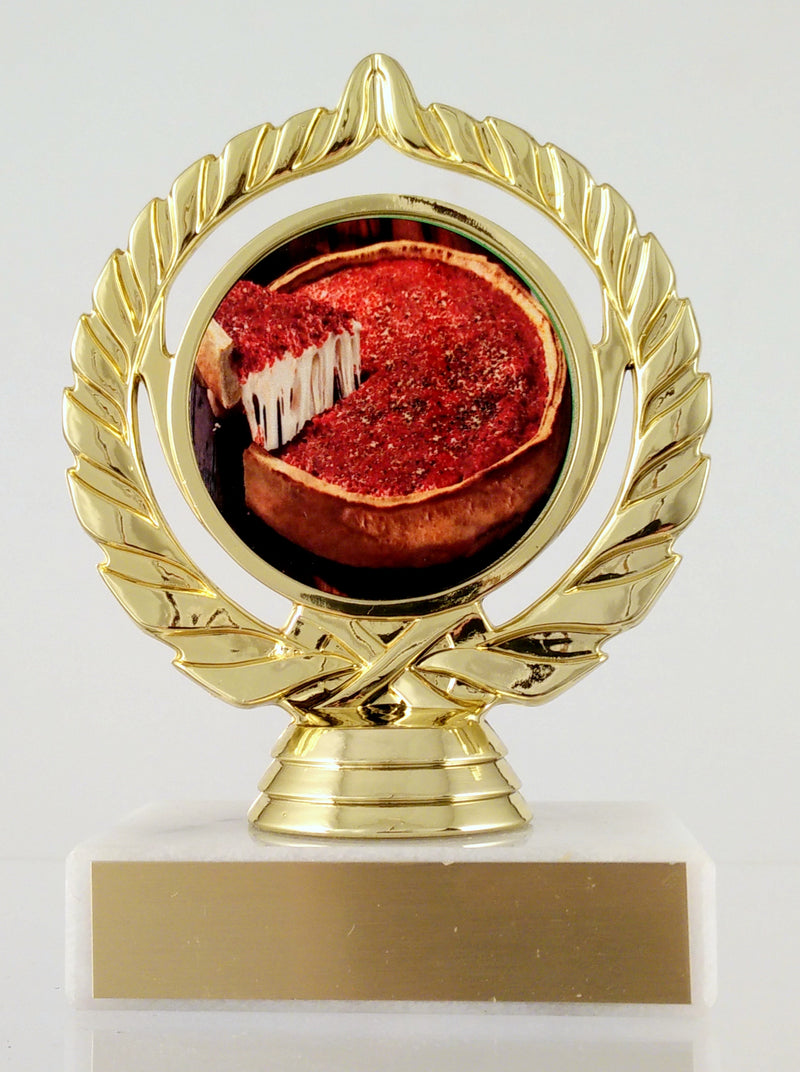Pizza Logo Trophy On Marble Base-Trophy-Schoppy&