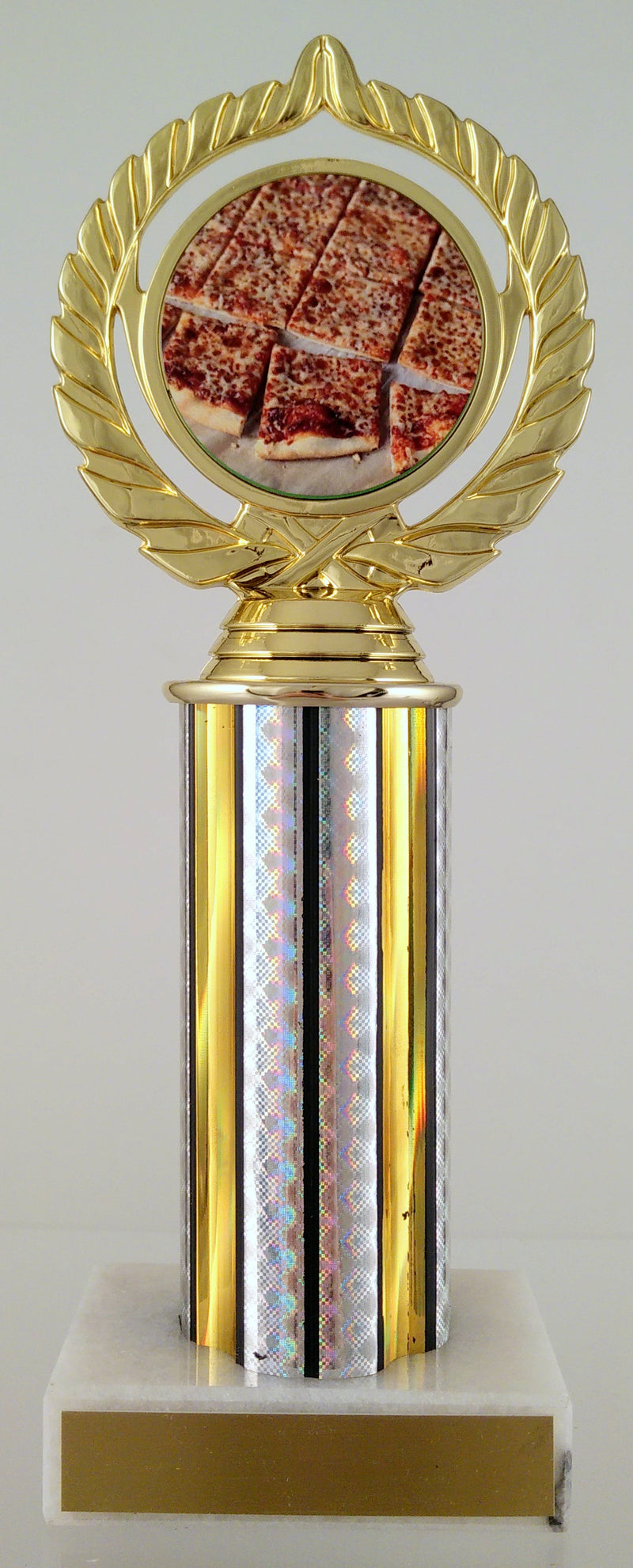 Pizza Logo Trophy On Round Column-Trophy-Schoppy&