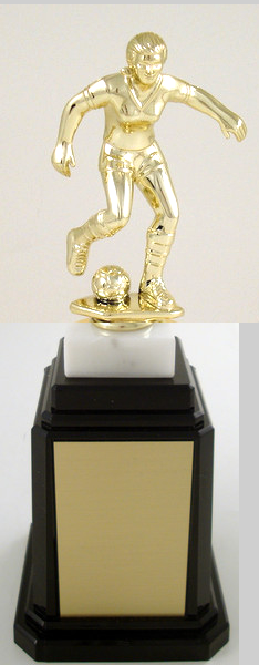 Soccer Player Figure Tower Base Trophy-Trophy-Schoppy's Since 1921