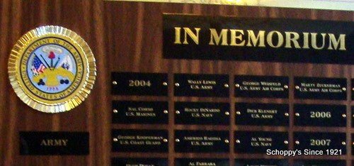 Veteran's Memorial Plaque - Schoppy's Since 1921