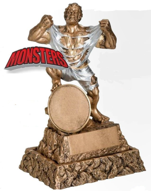 Monster Victory Logo Trophy-Trophies-Schoppy&