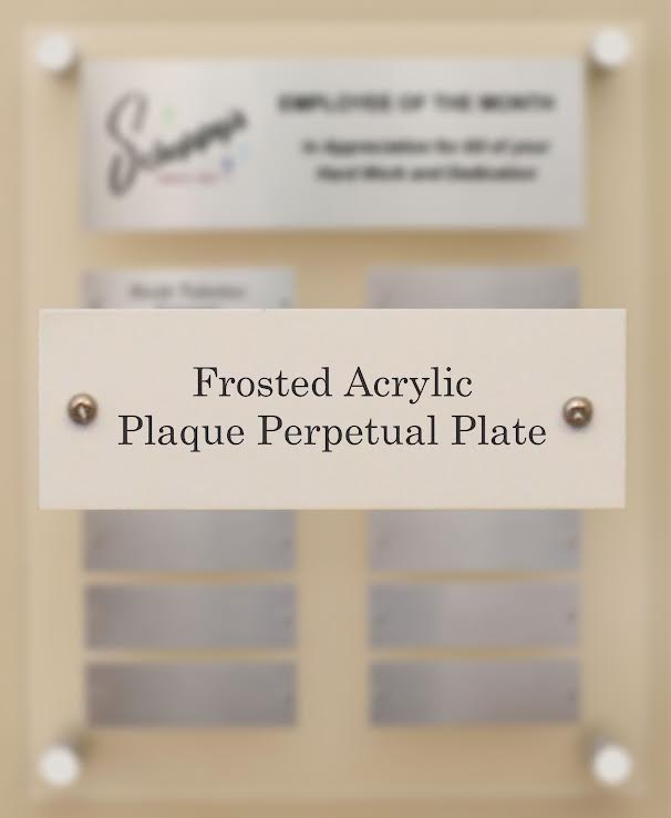 Individual Perpetual Plate for Frosted Acrylic Plaques