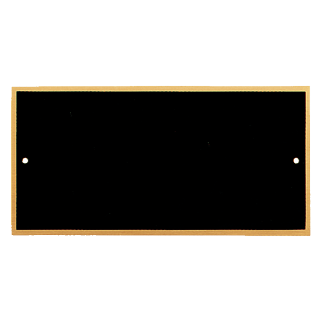 1 1/2" x 3 3/4" Black Laserable Brass Plate - Schoppy&