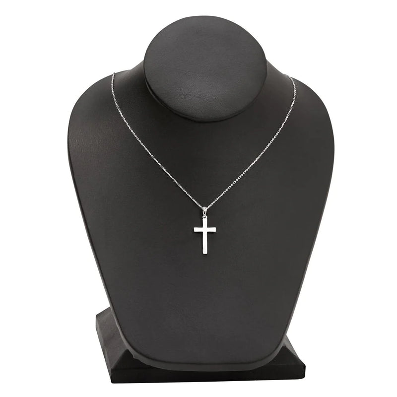 Sterling Silver Cross Necklace  - Engraved