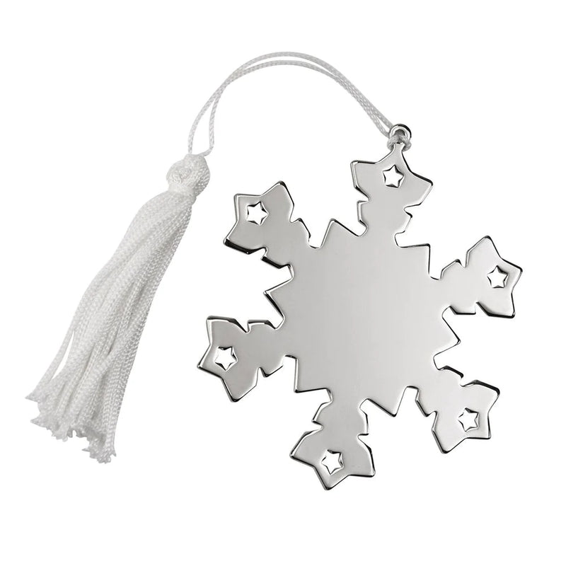 Snowflake Ornament w/ White Tassel