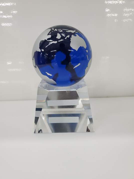 Blue Crystal Globe Trophy