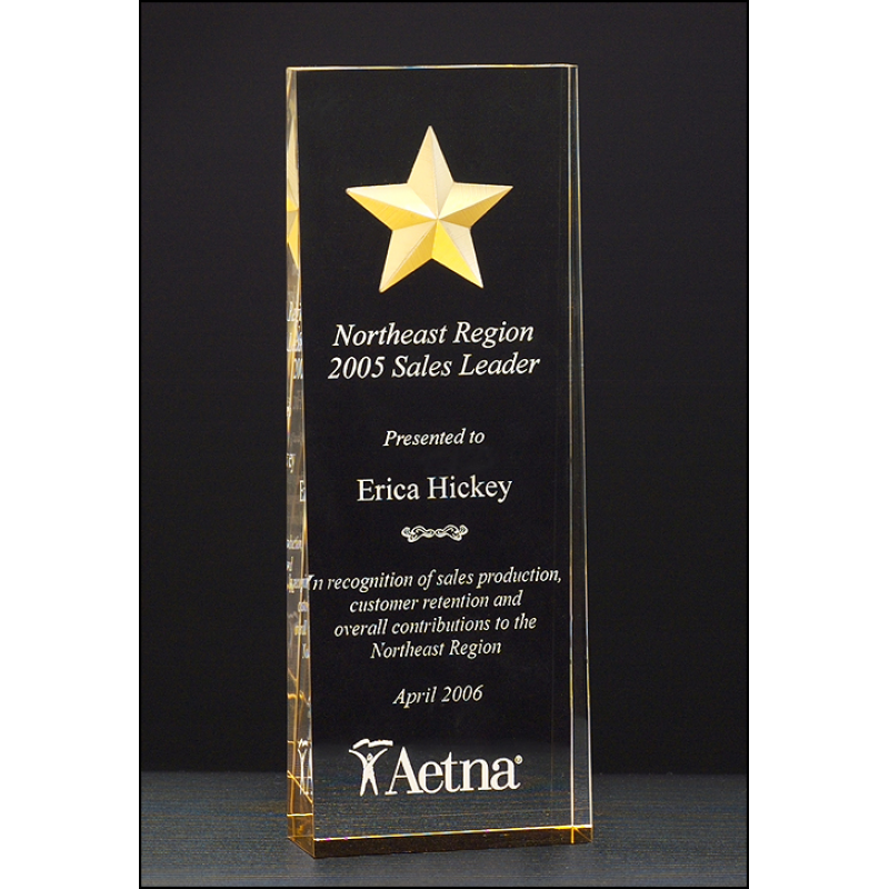 Etched Star Acrylic Award