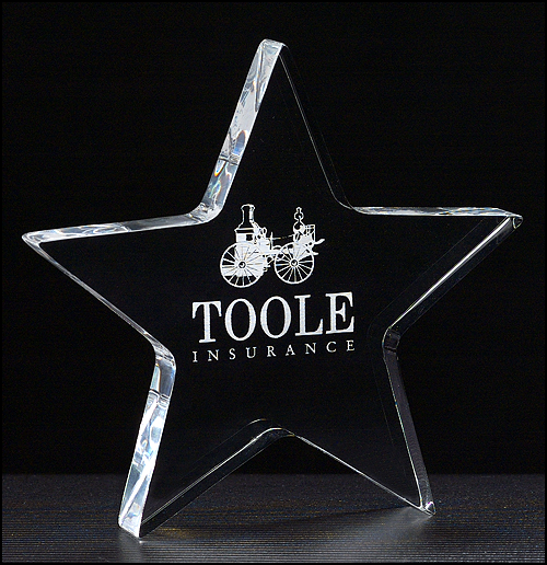 Acrylic Award - Clear Star Acrylic