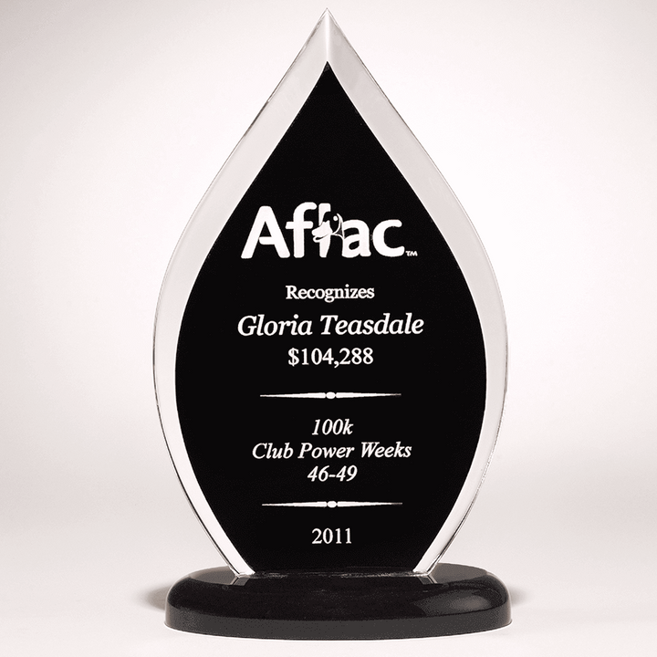 Flame Acrylic With Colored Background