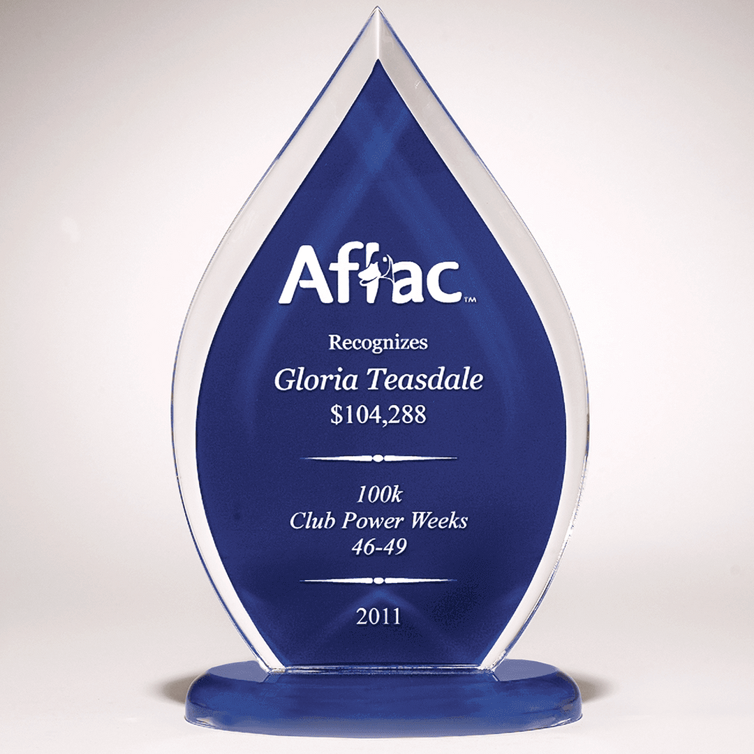 Flame Acrylic With Colored Background