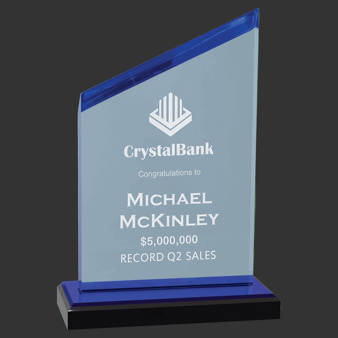 Zenith Series Acrylic Award - Blue