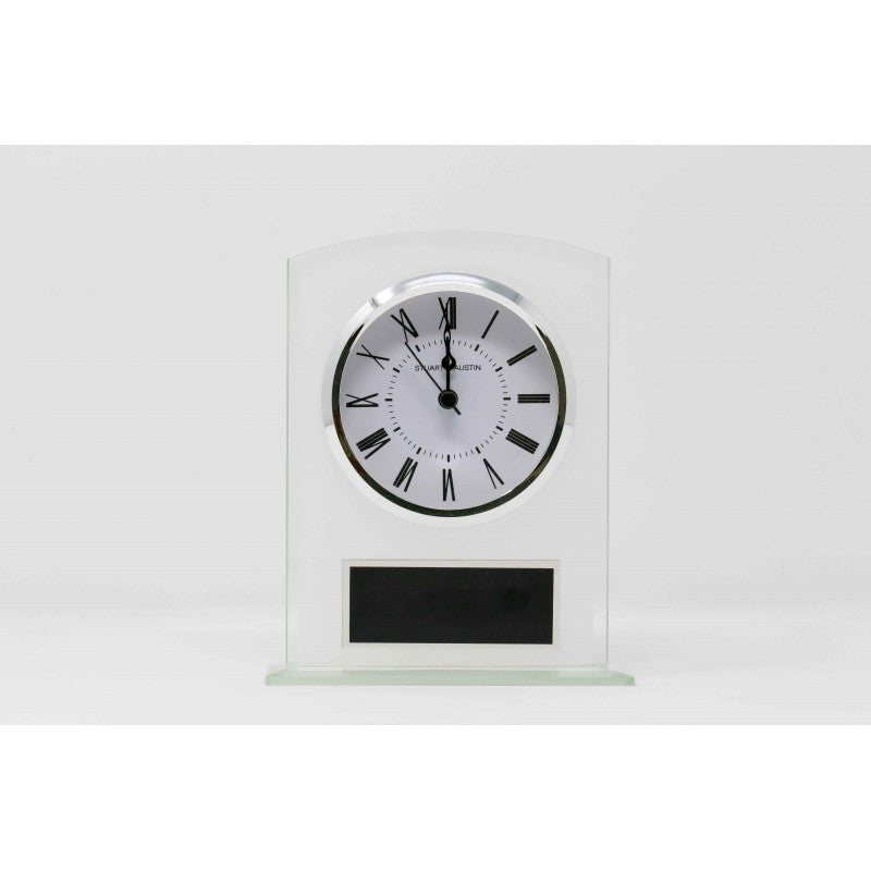 Glass Clock with Frosted Top