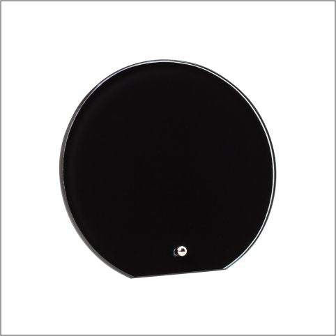 Black Glass Circle Plaque
