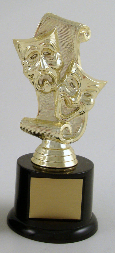 Drama Mask Trophy on Black Round Base-Trophies-Schoppy's Since 1921