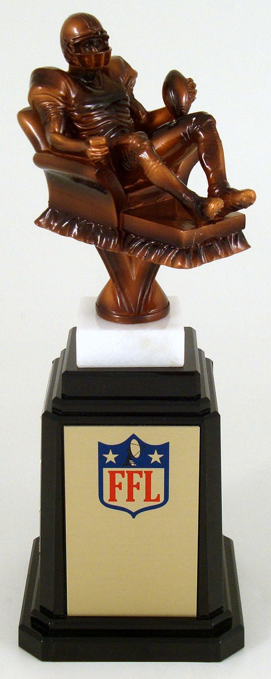 Fantasy Football Recliner On a Tower Base Trophy