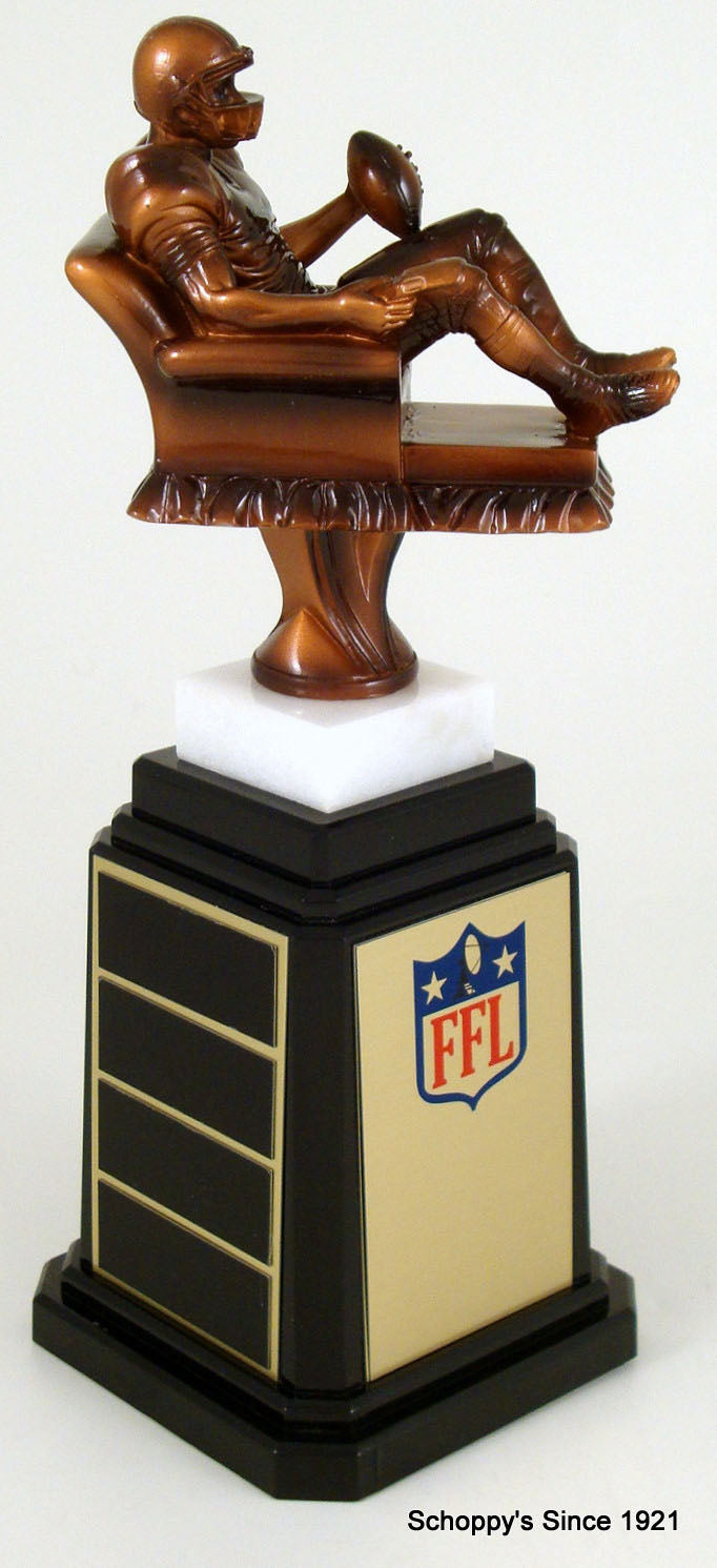 Fantasy Football Recliner On a Tower Base Trophy