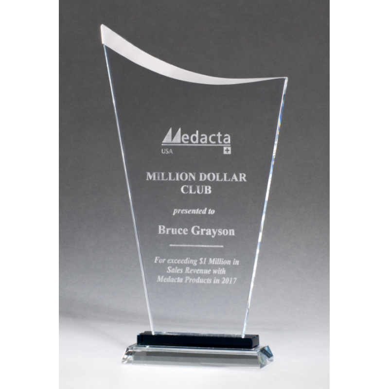 Clear Glass Award with Pedestal