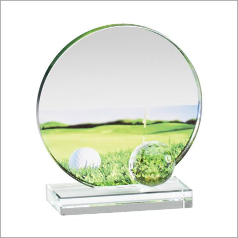 Glass Circle with Golf Ball