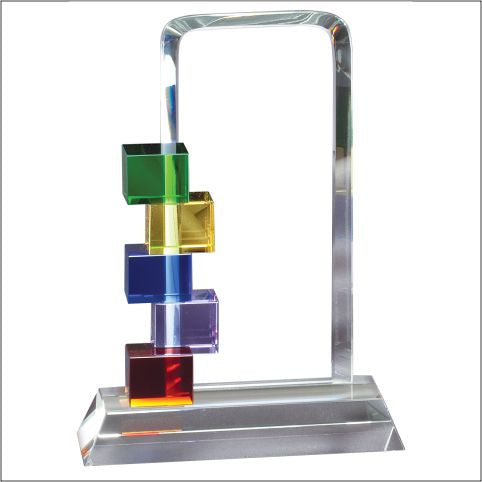 Multi-Colored Accent Glass Award