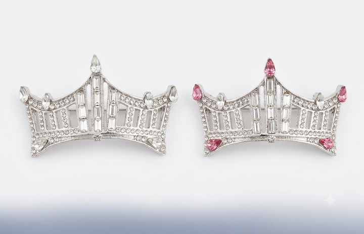 Rhinestone Crown Pin - Large
