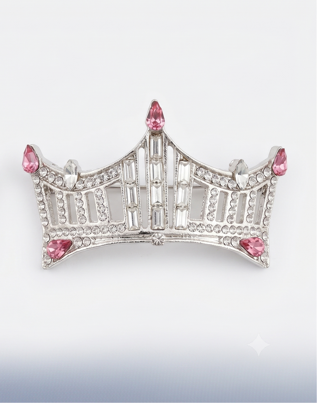 Rhinestone Crown Pin - Large