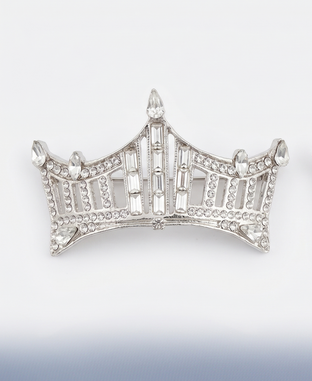 Rhinestone Crown Pin - Large