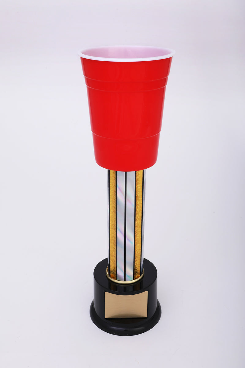 Beer Pong Column Trophy