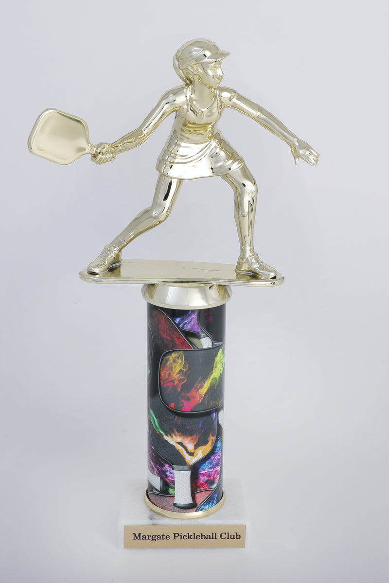 Pickleball Custom Column Trophy