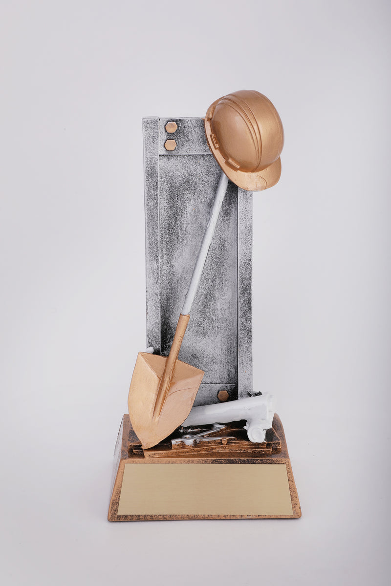 Breaking Ground Construction Resin Trophy
