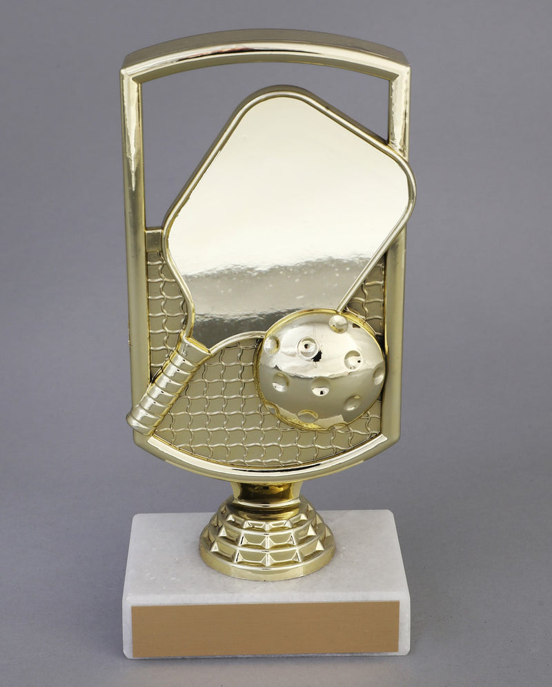 Pickleball Paddle Trophy On Marble Base