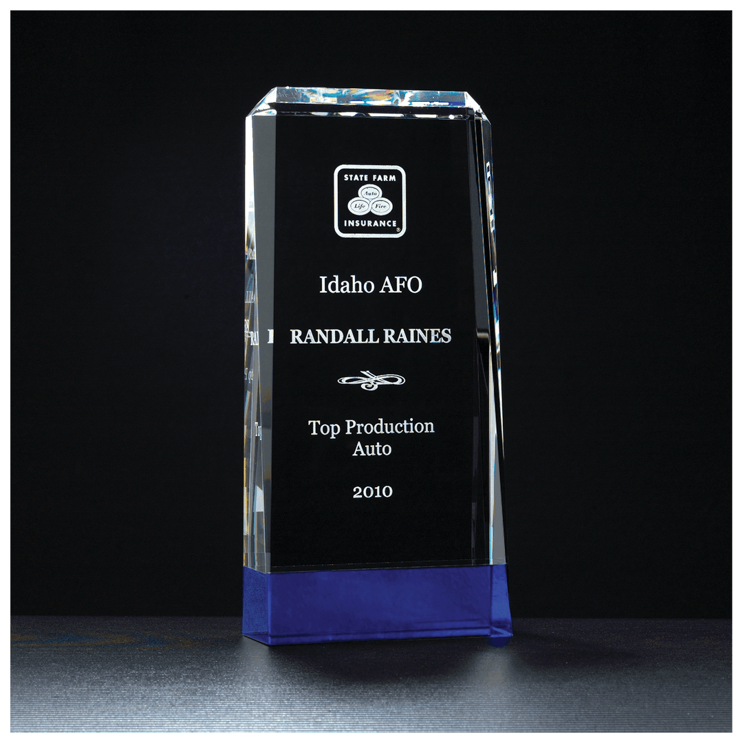 Clear Crystal with Cobalt Blue Crystal Base