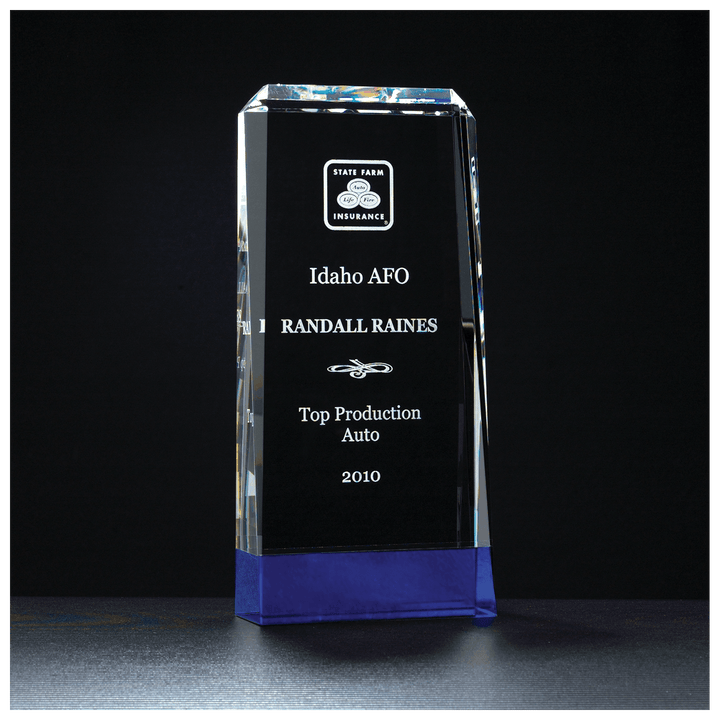 Clear Crystal with Cobalt Blue Crystal Base